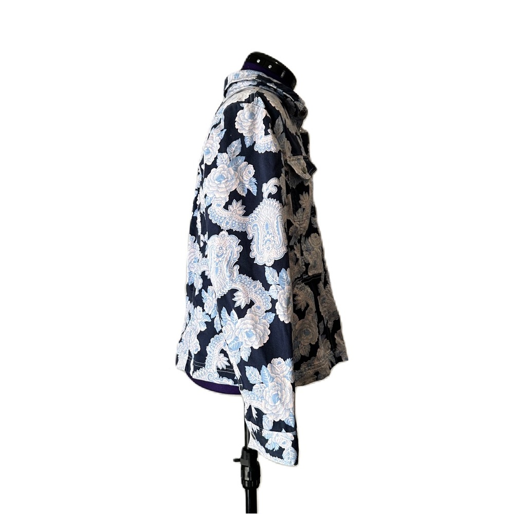 Evan Picone Blue Patterned Jacket - Picture 2 of 16